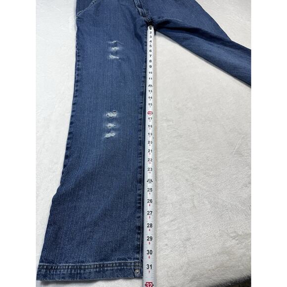 Vintage Source X Distressed Baggy Jeans Mens 36 Y2K Wide Leg Streetwear Denim - Picture 3 of 9